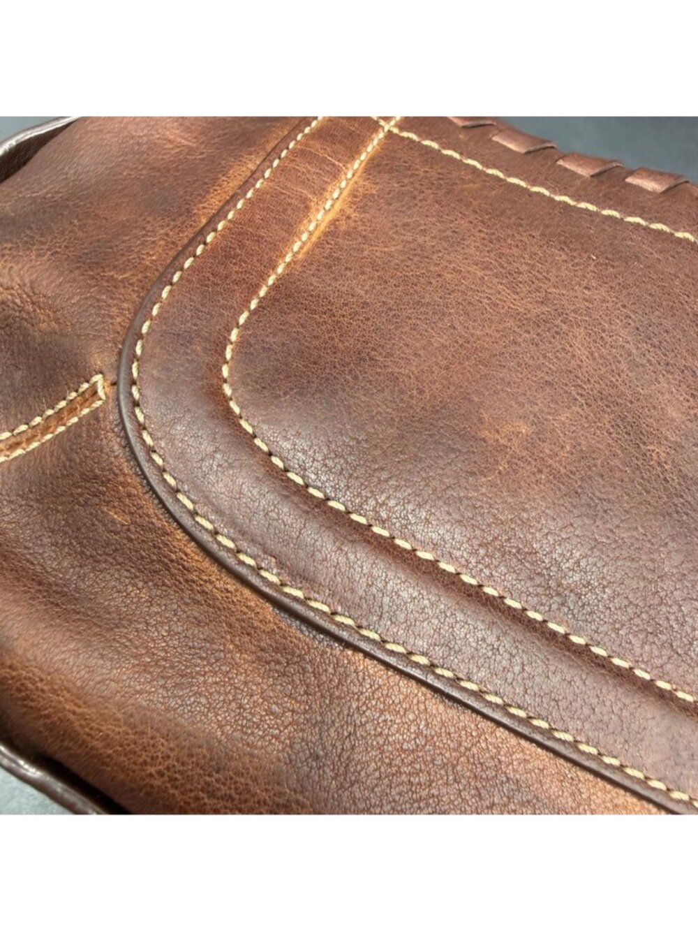 Vintage Y2K Coach Purse Ergo Belted Flap Brown Leather Horse Bit Shoulder Bag - Picture 10 of 16